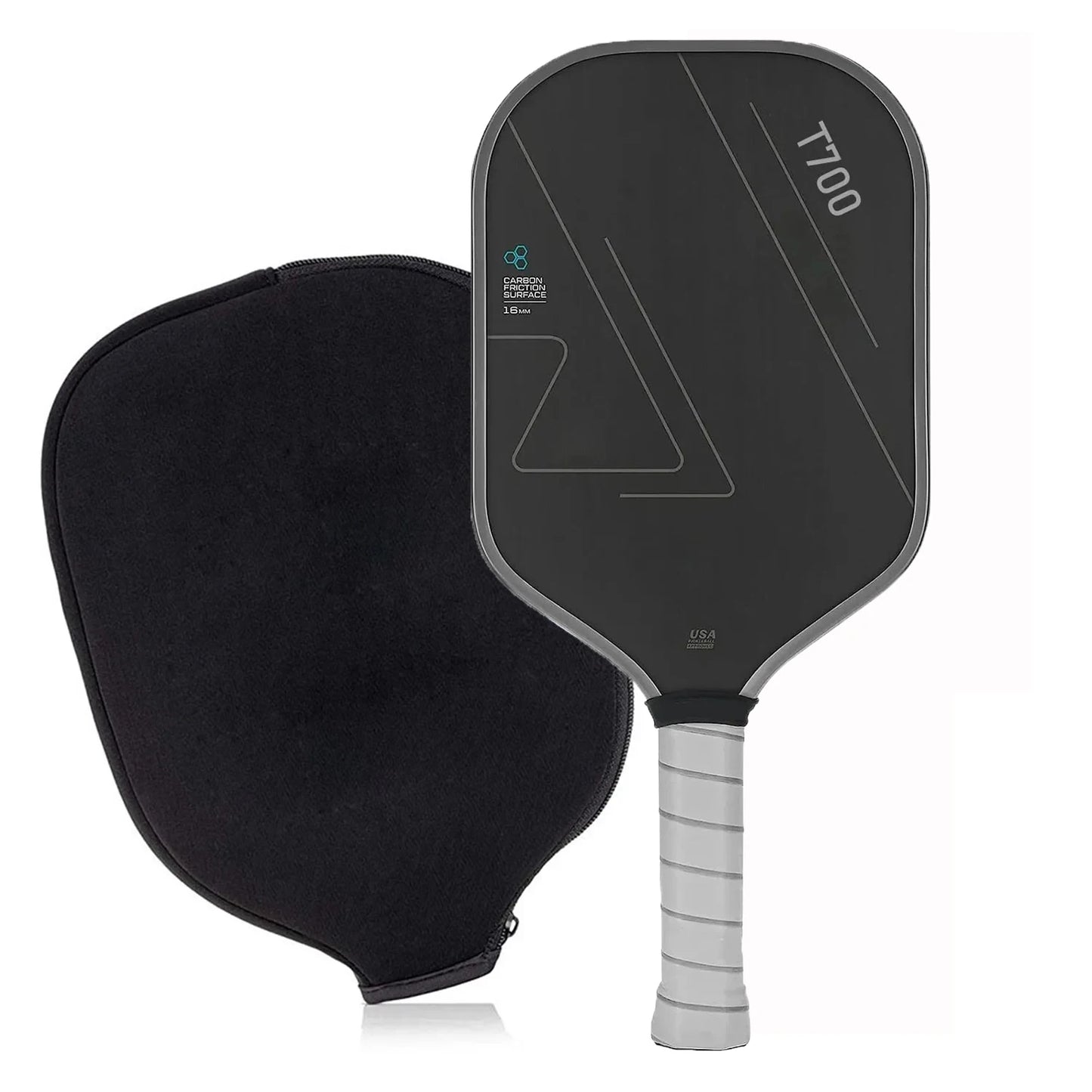 USAPA Approved T700 Raw Carbon Fiber Pickleball Paddle Spin Textured Surface