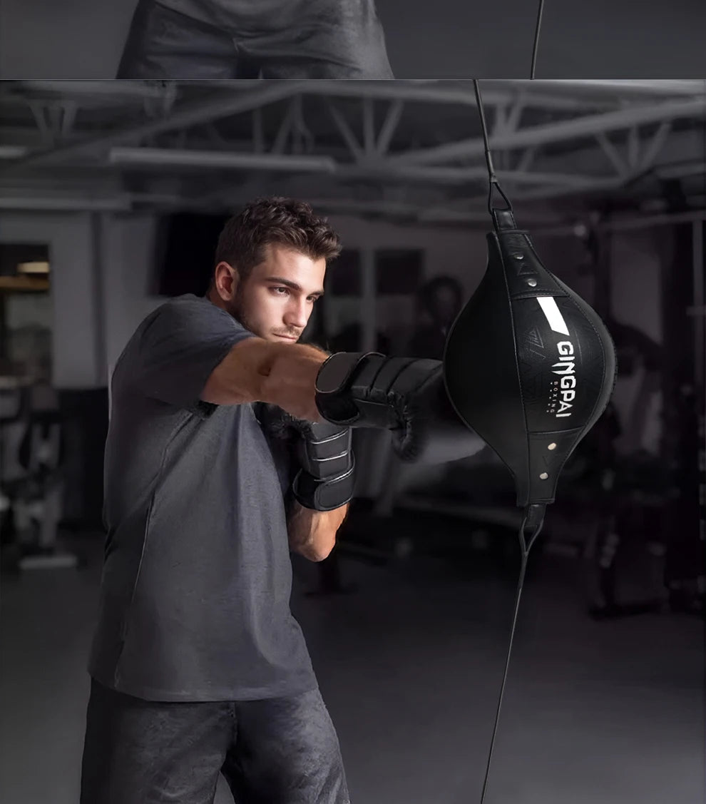 High Quality Fight Boxing Training Punching Bag Fitness Muay Thai Reaction Speed Ball Pear Inflatable Boxing Bag Equipment