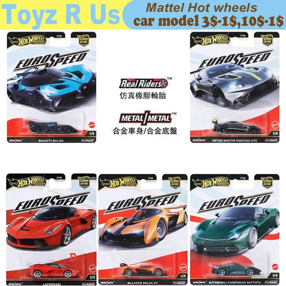 Original Hot Wheels Premium Car Culture EuroSpeed Toys for Boys 1/64 Diecast LaFerrari Bugatti Bolide Mclaren Aston Martin Gift