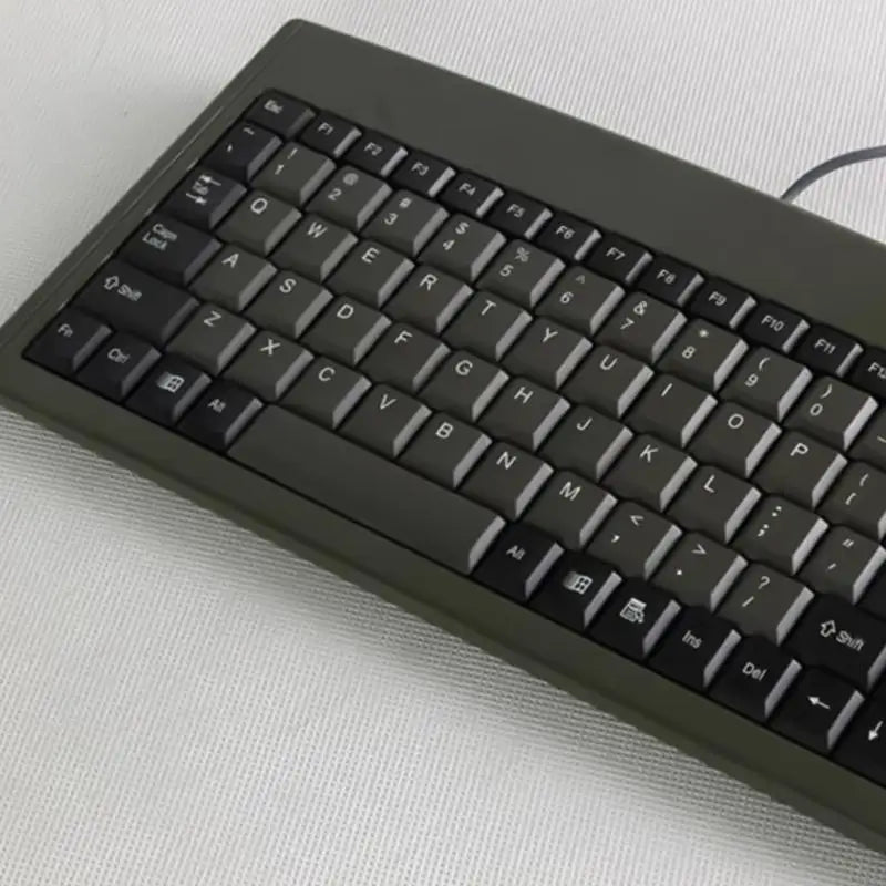 USB Wire Mini 88Key Ergonomic Keyboard Waterproof Keyboards for Office Cashier Industrial Use Durability Build Keyboard F19E