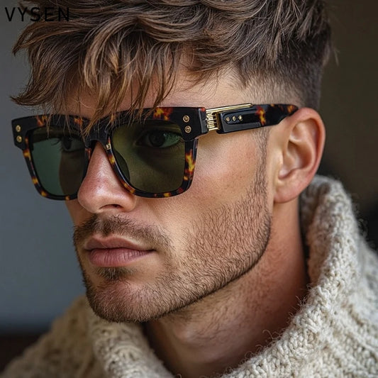 Oversized Classic Square Sunglasses Men 2025 Luxury Brand Design Vintage Trendy Rero Sun Glasses For Male Driving Eyewear UV400