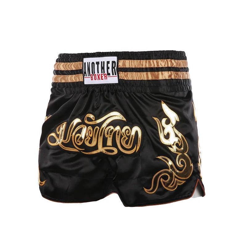 Boxing Shorts for Men Women Children, High Grade Muay Thai Man, Black BJJ Shorts, ONE Championship Quick-Dry Training MMA Pants