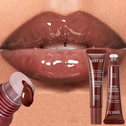New Nude Red Bean Clear Water Gloss Glass Lip Gloss Moisturizing Chocolate Mirror Gloss Plumping Lip Tint Lip Cream Makeup 12g