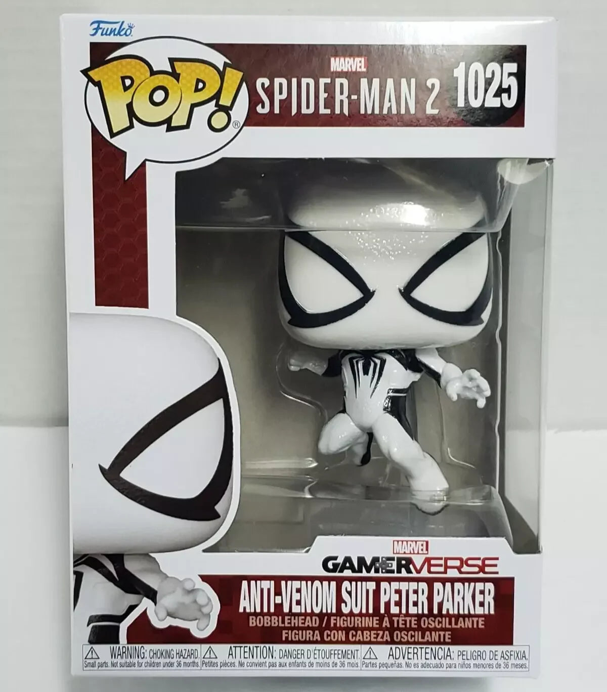 Marvel Spider Man Figure Anti Venom Suit Peter Parker # 1025 Funko Pop 4.15 in Figures Collectible Limited Edition Model Toy