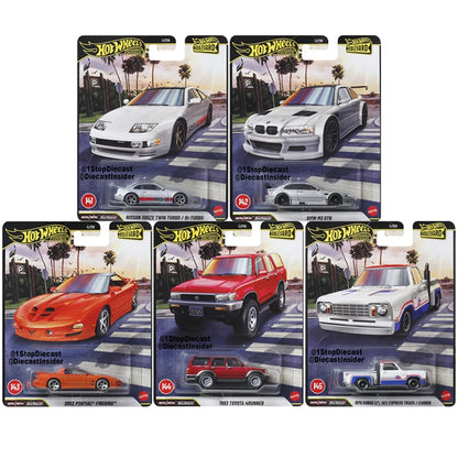 2026 Brand New Hot Wheels Premium Boulevard Mix1 (F) Case,Nissan 300ZX/BMW M3 GTR/Pontiac/Toyota/Dodge 1:64 Scale Diecast Cars