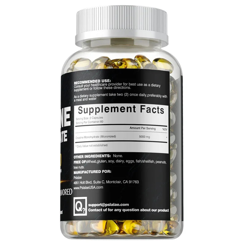 Creatine Monohydrate Supplement - To Help Build Muscle, Enhance Energy and Performance