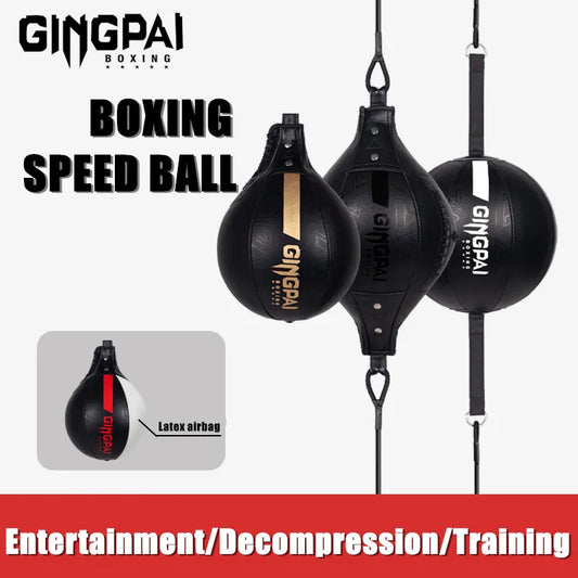 High Quality Fight Boxing Training Punching Bag Fitness Muay Thai Reaction Speed Ball Pear Inflatable Boxing Bag Equipment