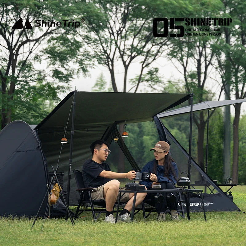 Outdoor Camping Tunnel Tent ShineTrip Portable Easy Setup Multi-Functional Oxford Fabric Easy Storage Motorcycle Travel Shelter