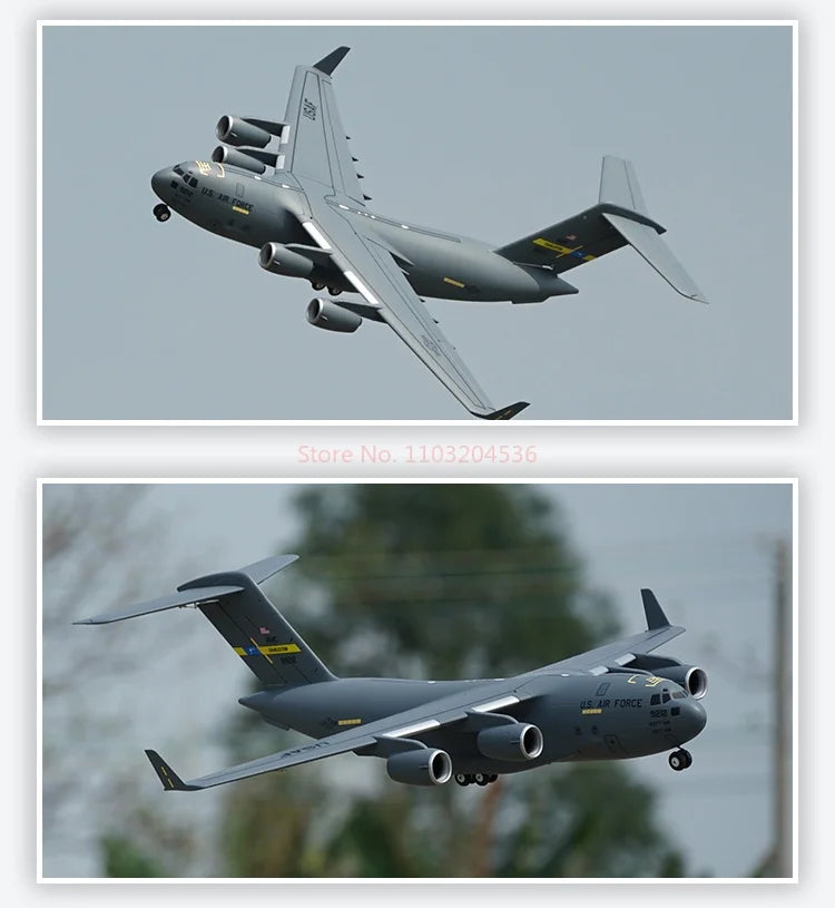 Xfly 40mm C17 Transport Aircraft Four Engine Jet Ducted Model Aircraft Rc Plane Electric Model Aircraft Assembly Fixed Wing