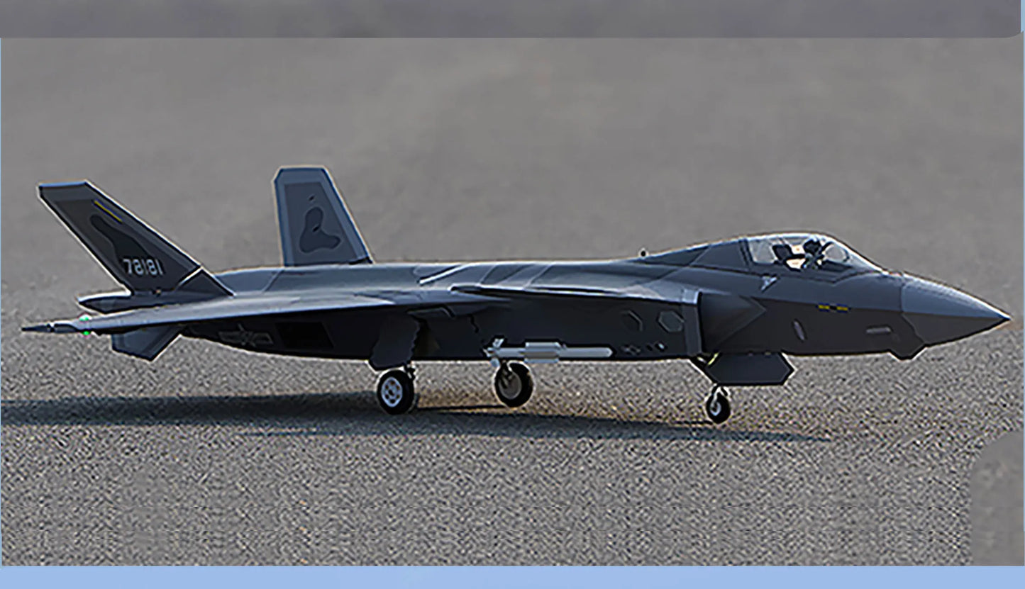 Flyfans Dual Engine 70mm J-20g Jet Fighter Weilong Assembled Fixed Wing Model Aircraft Fire Fan Rc Plane Chengdu J20