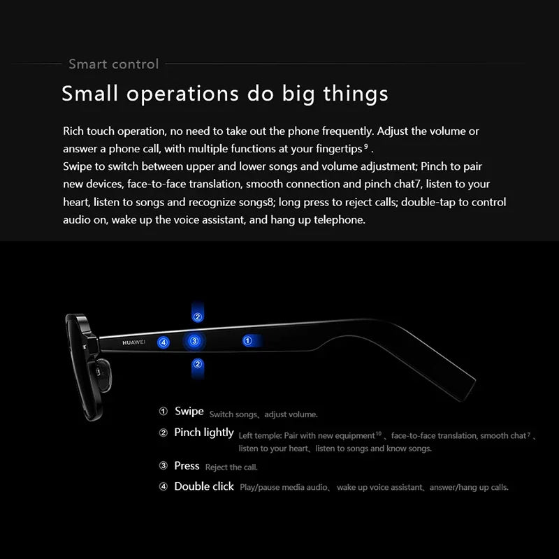 HUAWEI Eyewear 3th Gen Smart Glasses Original  Open Acoustic Design | Comfort Fit | Durable Battery Life