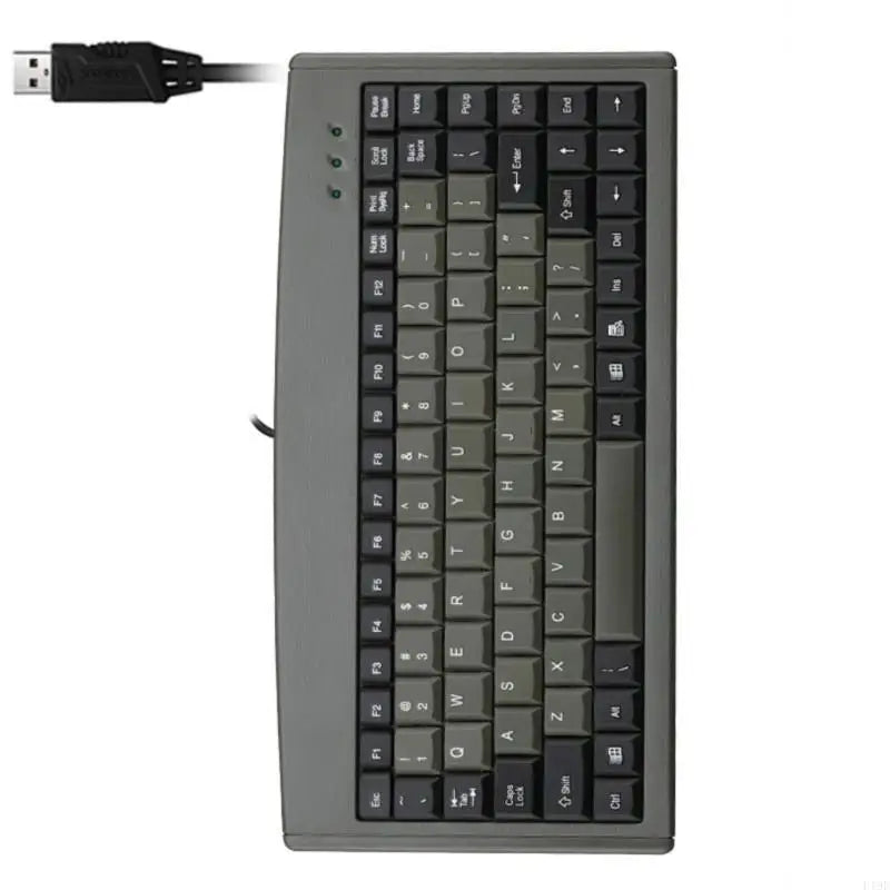 USB Wire Mini 88Key Ergonomic Keyboard Waterproof Keyboards for Office Cashier Industrial Use Durability Build Keyboard F19E