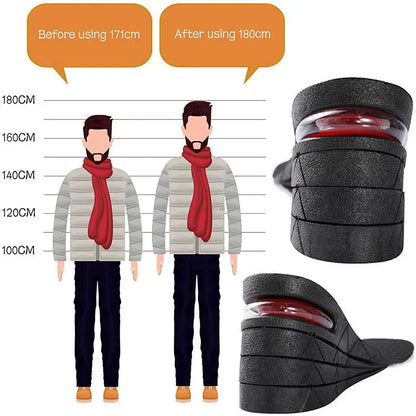 Height Increase Insole Invisible Heightening Template Air Cushion Shoe Inserts Variable Height Insoles Adjustable Cut Foot Pad