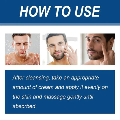 50ml 6-in-1 Men Facial Moisturizer Cream Hydrating Revitalizing Skin Care Particle Face Cream With Collagen Anti Aging & Wrinkle