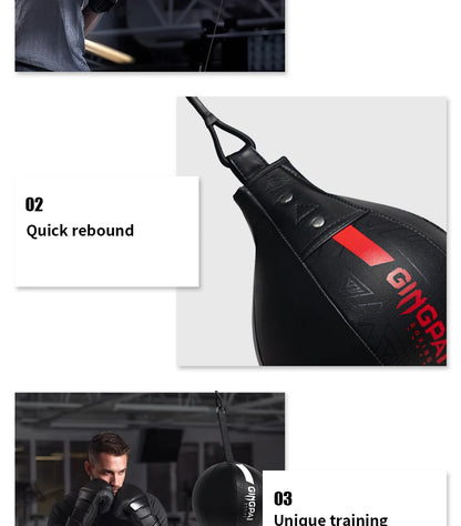 High Quality Fight Boxing Training Punching Bag Fitness Muay Thai Reaction Speed Ball Pear Inflatable Boxing Bag Equipment