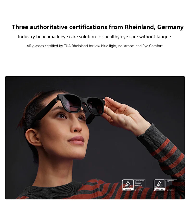 Original XREAL Air 2 Smart AR Glasses with Micro OLED Screen 120Hz 1080P 130 Inch Space Giant Screen Ultra Giant Screen Glass