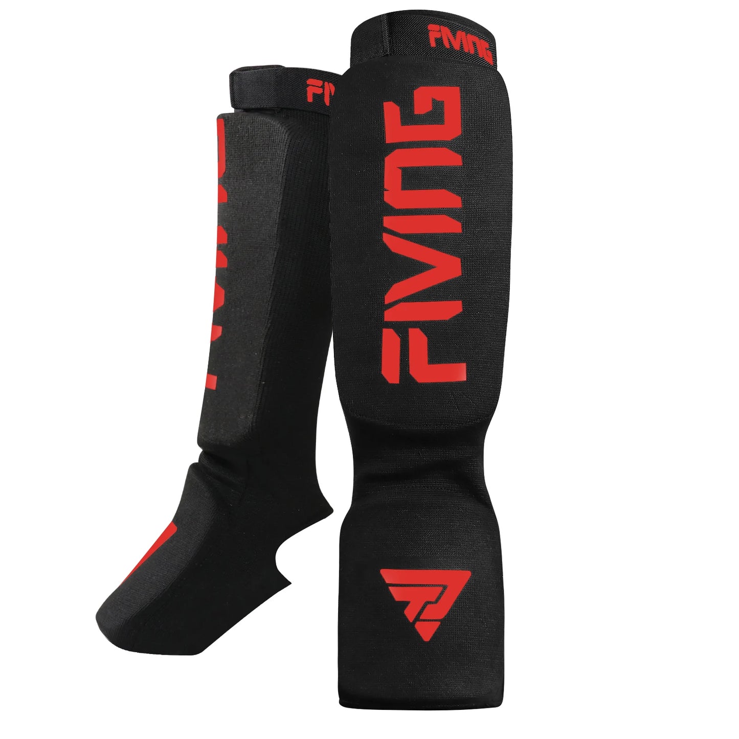 Sanda shin guards, Muay Thai, MMA fighting, training, instep protection, leg shin guards, boxing equipment.