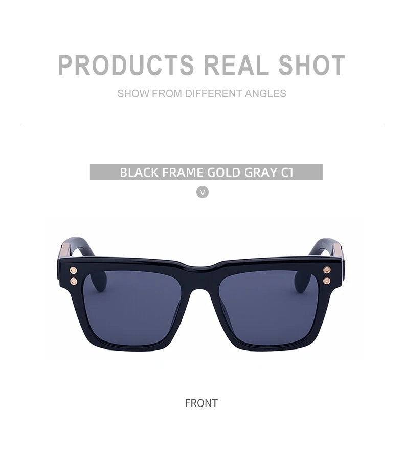 Oversized Classic Square Sunglasses Men 2025 Luxury Brand Design Vintage Trendy Rero Sun Glasses For Male Driving Eyewear UV400
