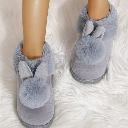 Cute Rabbit Plush Slippers - Soft, Warm, and Cozy Ladies Indoor Shoes for Home, Perfect for Relaxation and Lounging - Comfortable, Breathable, and Anti-Slip Sole Design