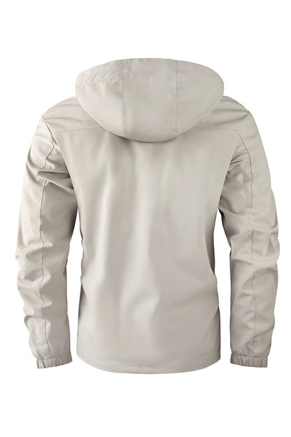 Men's Fashion Casual Windbreaker Bomber Jacket Coat, Outdoor Waterproof Thin Jacket For Spring & Fall