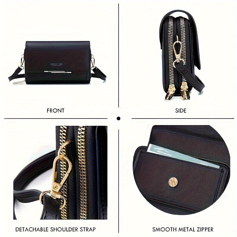 Women's Small Messenger Shoulder Bag Mobile Phone Bag Card Holder Wallet Handbag