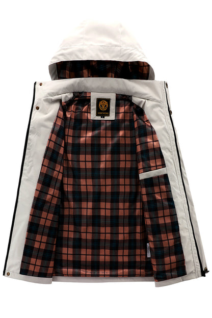 Men's Fashion Casual Windbreaker Bomber Jacket Coat, Outdoor Waterproof Thin Jacket For Spring & Fall