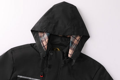 Men's Fashion Casual Windbreaker Bomber Jacket Coat, Outdoor Waterproof Thin Jacket For Spring & Fall